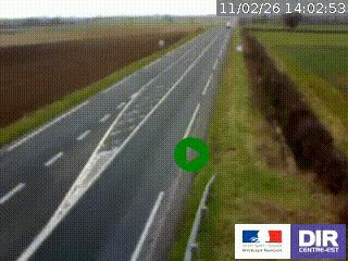 Webcam routière sur la RN7 à hauteur de Toulon-sur-Allier, entre Moulins et Vichy