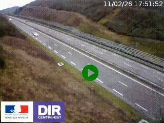 Webcam au niveau du col de Bois Clair à hauteur de Cluny sur la N79. Vue orientée vers Mâcon