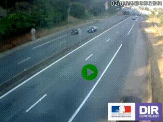 Caméra autoroutière sur l'A47 à hauteur de Givors, a proximité de Lyon. La webcam est orientée vers Lyon