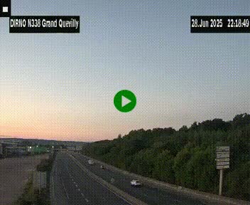 Webcam routière sur N338 à hauteur de Grand-Quevilly en périphérie de Rouen. Vue orientée vers Rouen