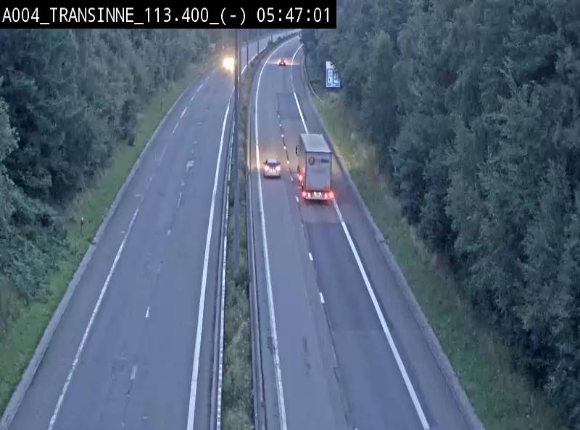 Caméra trafic E411 (A4) - Transinne direction Namur - BK 113.425