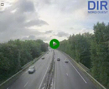 Webcam sur le périphérique de Caen (N814) à l'est de la ville, à Mondeville hauteur de la sortie 2, Presqu'île-Rives de l'Orne, au bout de l'autoroute A13