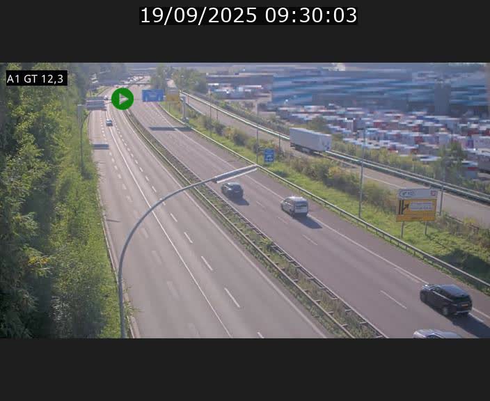 Traffic live webcam Luxembourg Senningerberg - A1 direction Allemagne - BK 12.3