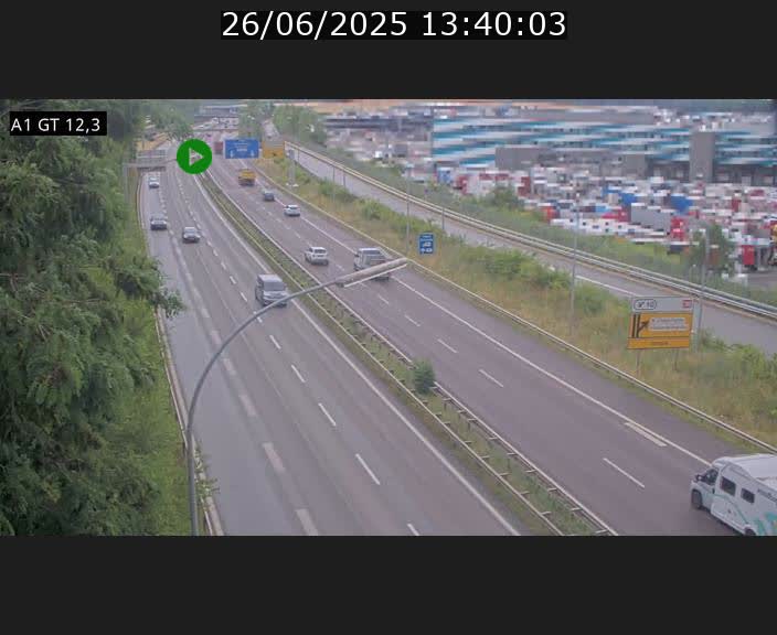 Traffic live webcam Luxembourg Senningerberg - A1 direction Allemagne - BK 12.3