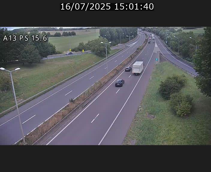 Traffic live webcam Luxembourg Kayl - A13 direction Dudelange - BK 15.6