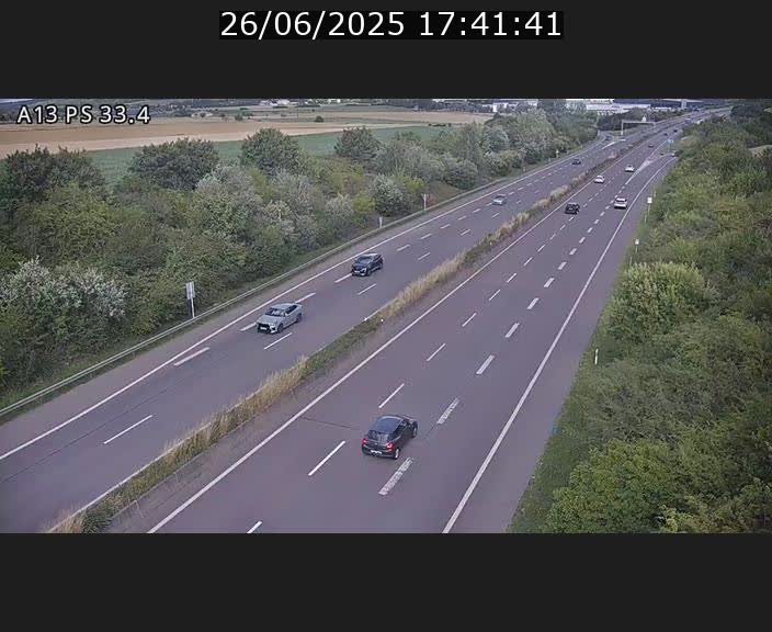 Webcam trafic sur A13 à hauteur de Mondorf-les-Bains en direction d'Altwies