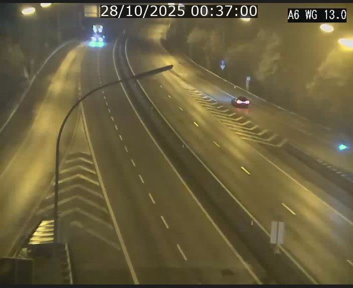 Traffic live webcam Luxembourg Mamer - A6 - BK 13 - direction Luxembourg/France/Allemagne