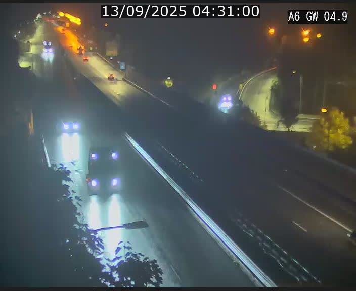 Traffic live webcam Luxembourg Croix de Cessange - A6 - BK 4.9 - direction Belgique
