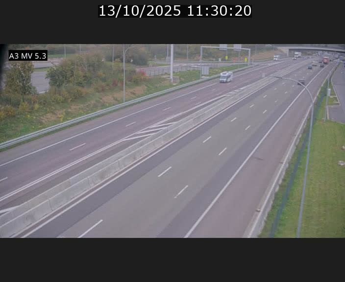 Webcam à l'Aire de Berchem au Luxembourg sur l'A3. Vue orientée vers la France