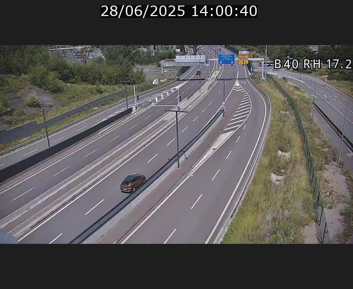 Webcam sur le contournement d'Esch Belval à hauteur de la sortie Université de Luxembourg. Vue orientée vers Luxembourg