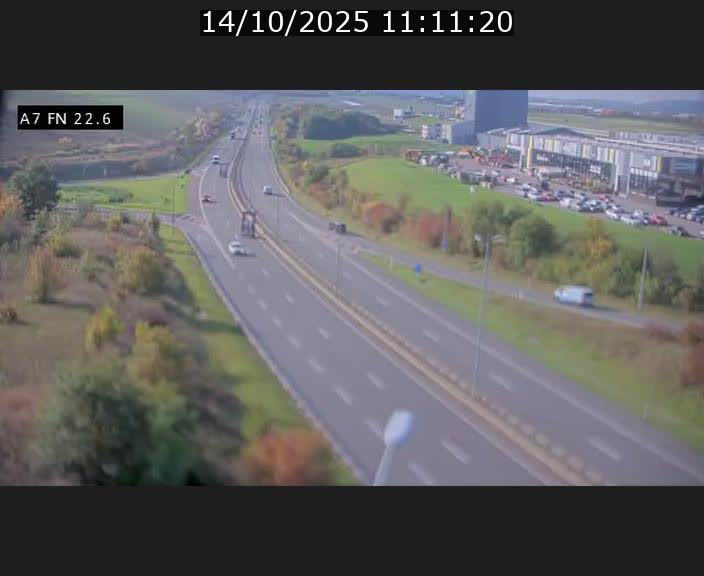 Caméra trafic Luxembourg - A7, Colmar-berg direction Mersch