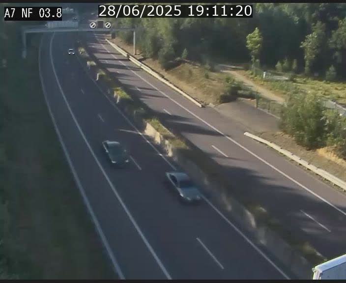 Webcam autoroute A7 au Luxembourg à la sortie du Tunnel Stafelter vers le Nord
