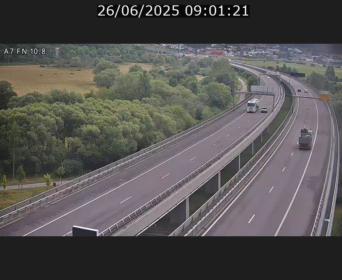 Caméra trafic Luxembourg - A7, Tunnel Gousselerbierg, sortie sud, direction rond-point Lorentzweiler (BK 10.8)