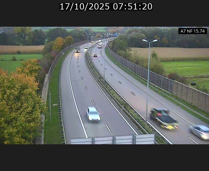 Caméra trafic Luxembourg - A7, Tunnel Mersch, entrée nord, direction Lorentzweiler