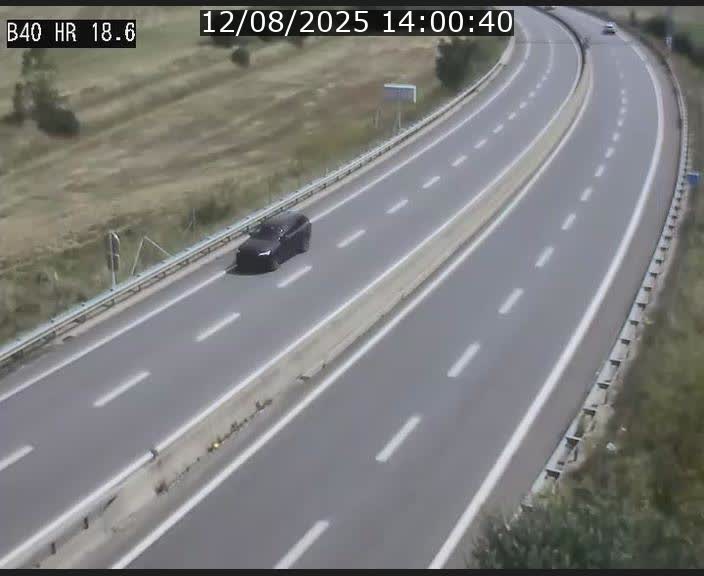 Webcam sur la route de liaison entre Micheville et Esch-Belval à la frontière entre le Luxembourg et la France. Vue orientée vers la Lorraine.