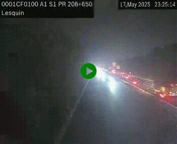 Webcam autoroute A1 à hauteur de Lesquin. Vue orientée vers Lille