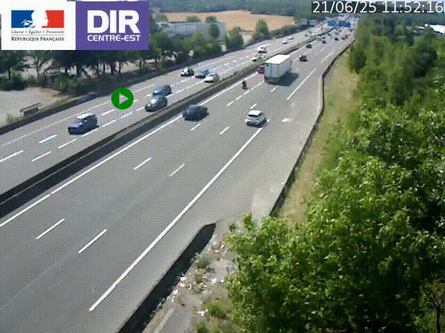 Caméra de circulation à Saint-Priest à la jonction entre l'A43 et l'A46 en direction de Marseille