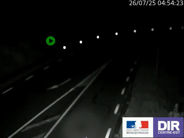 Webcam sur le col Pin Bouchain, vue orientée vers Roanne, en provenance de Lyon sur la nationale 7 (N7)