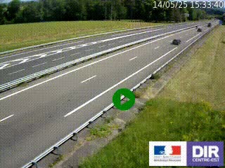 Webcam autoroute sur l'A77 à hauteur de Pouilly-sur-Loire en direction de Nevers