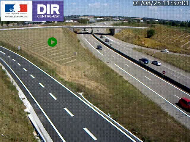 Webcam sur le contournement de Valence, sur la Nationale 7, caméra orientée vers Lyon