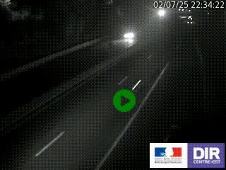 Caméra autoroutière sur l'A47 à hauteur de Givors, a proximité de Lyon. La webcam est orientée vers Lyon