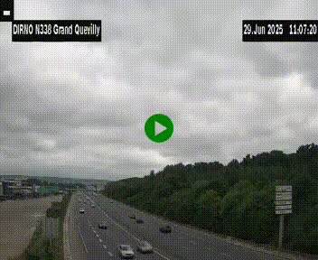 Webcam routière sur N338 à hauteur de Grand-Quevilly en périphérie de Rouen. Vue orientée vers Rouen