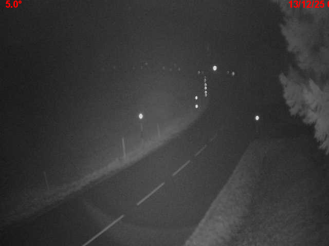 Webcam en haut du col du Ballon d'Alsace sur la D465 à 1075 mètres d'altitude dans les Vosges