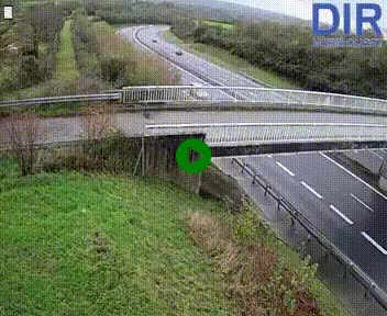 Webcam sur A84 à hauteur de Pont-Farcy, au niveau du pont autoroutier sur la Vire, au sud de Saint-Lô