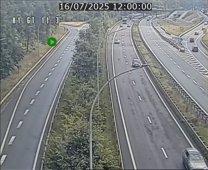 Traffic live webcam Luxembourg Senningerberg - A1 direction Allemagne - BK 11.3