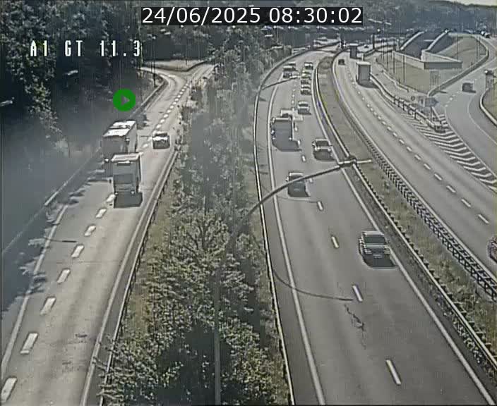Traffic live webcam Luxembourg Senningerberg - A1 direction Allemagne - BK 11.3