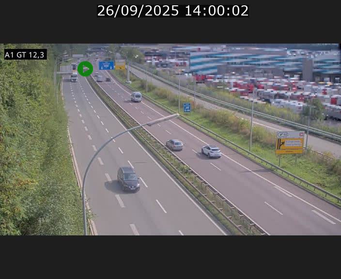 Traffic live webcam Luxembourg Senningerberg - A1 direction Allemagne - BK 12.3