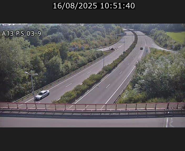 Traffic live webcam Luxembourg Differdange - A13 direction Esch-sur-Alzette - BK 3.9