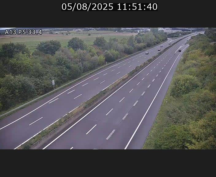 Webcam trafic sur A13 à hauteur de Mondorf-les-Bains en direction d'Altwies