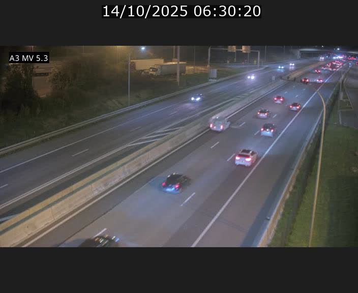Webcam à l'Aire de Berchem au Luxembourg sur l'A3. Vue orientée vers la France