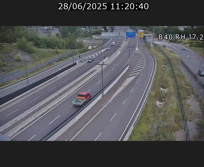 Webcam sur le contournement d'Esch Belval à hauteur de la sortie Université de Luxembourg. Vue orientée vers Luxembourg