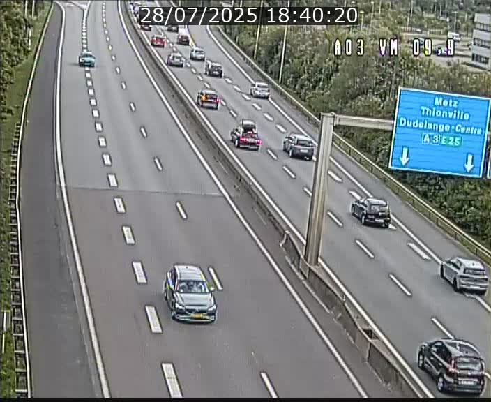 Webcam Autoroute à la Croix de Bettembourg - A3 - BK 9.9 - direction France