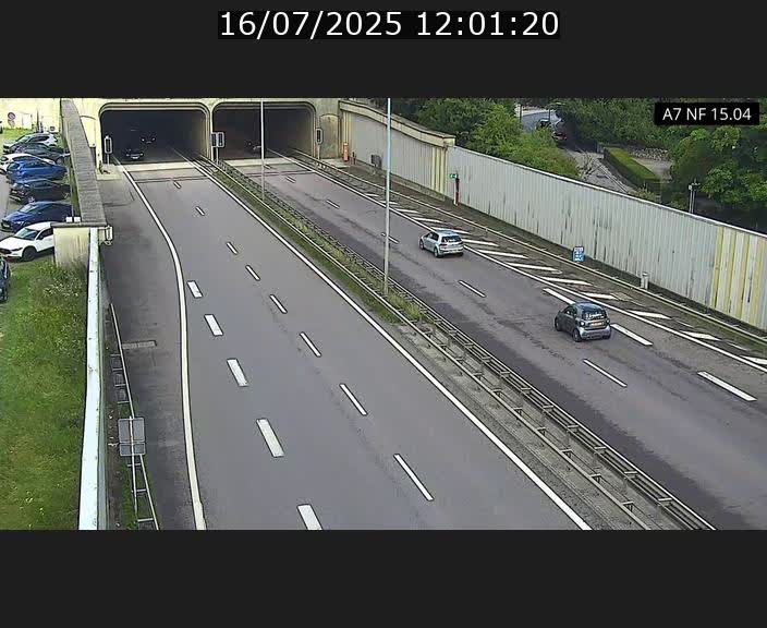 Caméra trafic Luxembourg - A7, Tunnel Mersch, entrée sud, direction Ettelbruck