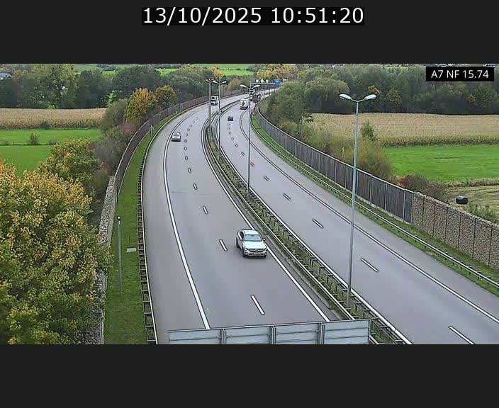 Caméra trafic Luxembourg - A7, Tunnel Mersch, entrée nord, direction Lorentzweiler