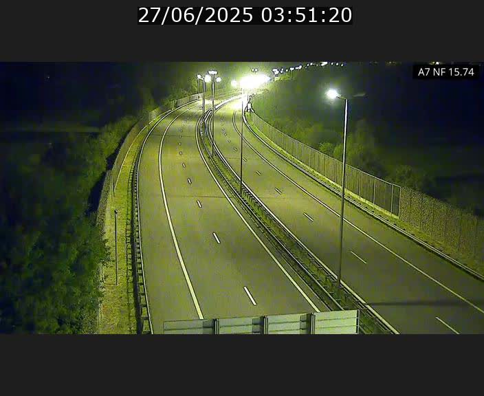 Caméra trafic Luxembourg - A7, Tunnel Mersch, entrée nord, direction Lorentzweiler