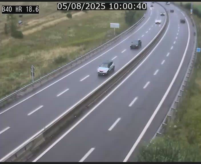 Webcam sur la route de liaison entre Micheville et Esch-Belval à la frontière entre le Luxembourg et la France. Vue orientée vers la Lorraine.