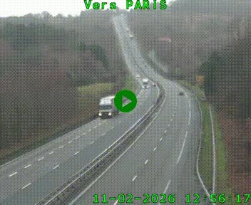 Caméra routière sur l'autoroute A20 à Bessines-sur-Gartempe. Vue orientée vers Paris