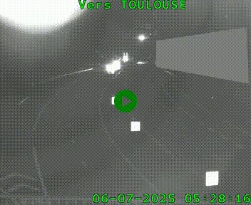 Caméra routière sur l'autoroute A20 à Noailles, en périphérie de Brive-la-Gaillarde. Vue orientée vers Toulouse