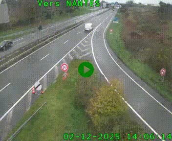 Webcam N147 au nord de Poitiers et à la jonction avec la A10