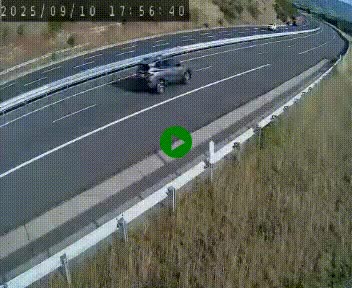 Caméra autoroutière France - A75, Engayresque, entre Millau et Séverac-le-Chateau, en direction de Montpellier