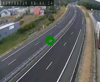 Caméra autoroute A75 à hauteur du col du rocher blanc en direction de Montpellier