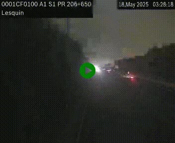 Webcam autoroute A1 à hauteur de Lesquin. Vue orientée vers Lille