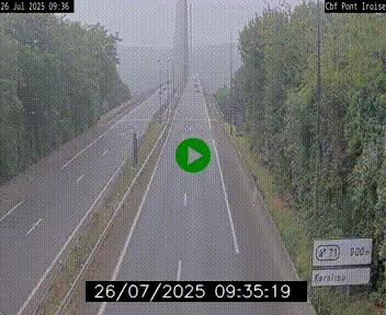 Webcam sur la N165 après le Pont de l'Iroise, à l'entrée de Brest