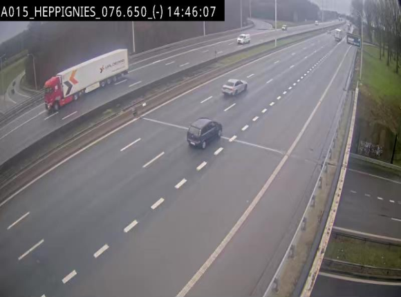 Webcam autoroute Belgique - Heppignies - E42 direction Namur - BK 76.4