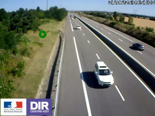 Webcam sur le contournement de Valence, sur la Nationale 7, à la jonction avec la N532, caméra orientée vers Grenoble