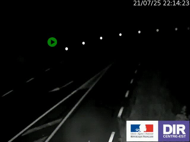 Webcam sur le col Pin Bouchain, vue orientée vers Roanne, en provenance de Lyon sur la nationale 7 (N7)